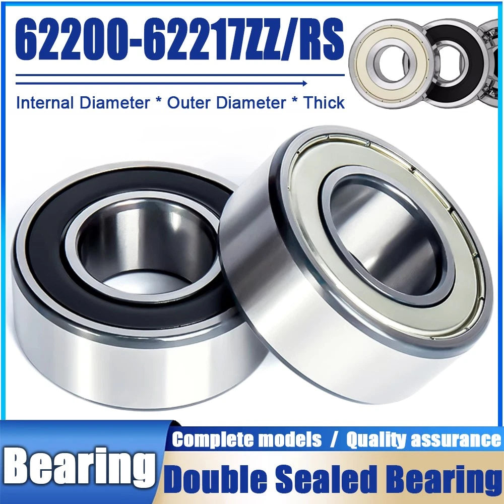 Thickening Deep Groove Ball Bearings 62200 62201 62202 62203 62204-62217 ZZ-RS
