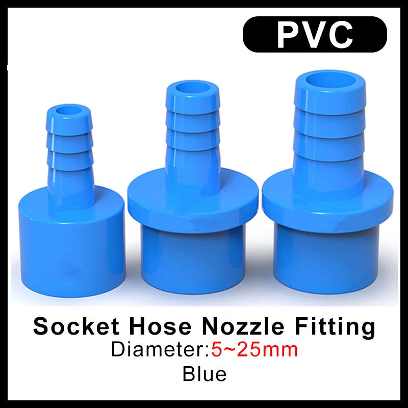 Blue Pagoda PVC Pipe Connector Fittings 20mm 25mm Adapter To Hose OD 5 8 10~20mm
