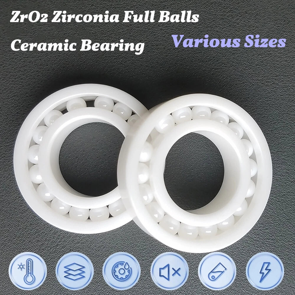 ZrO2 Zirconia Full Ceramic Bearing Full Balls Bearings 400°C Various Sizes