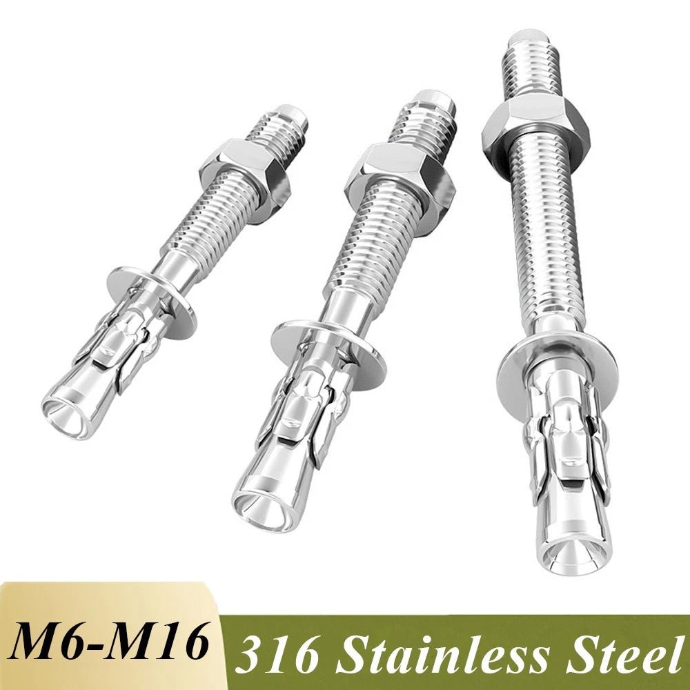 316 Stainless Steel Through Bolts – Wall Expansion Anchor Bolts M6–M16 - HomeDIYer
