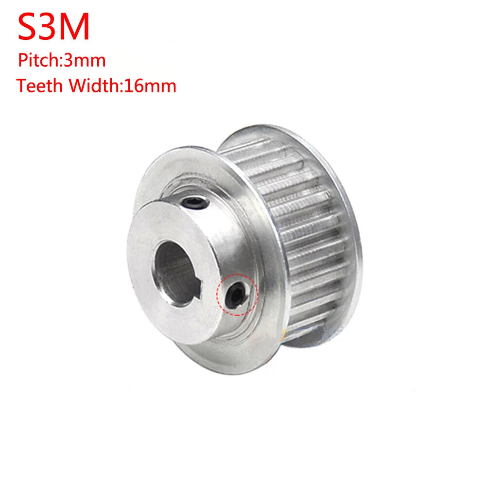 S3M 65-150T Timing Belt Pulley Pitch 3mm With Step/Keyway Drive Pulley Width16mm