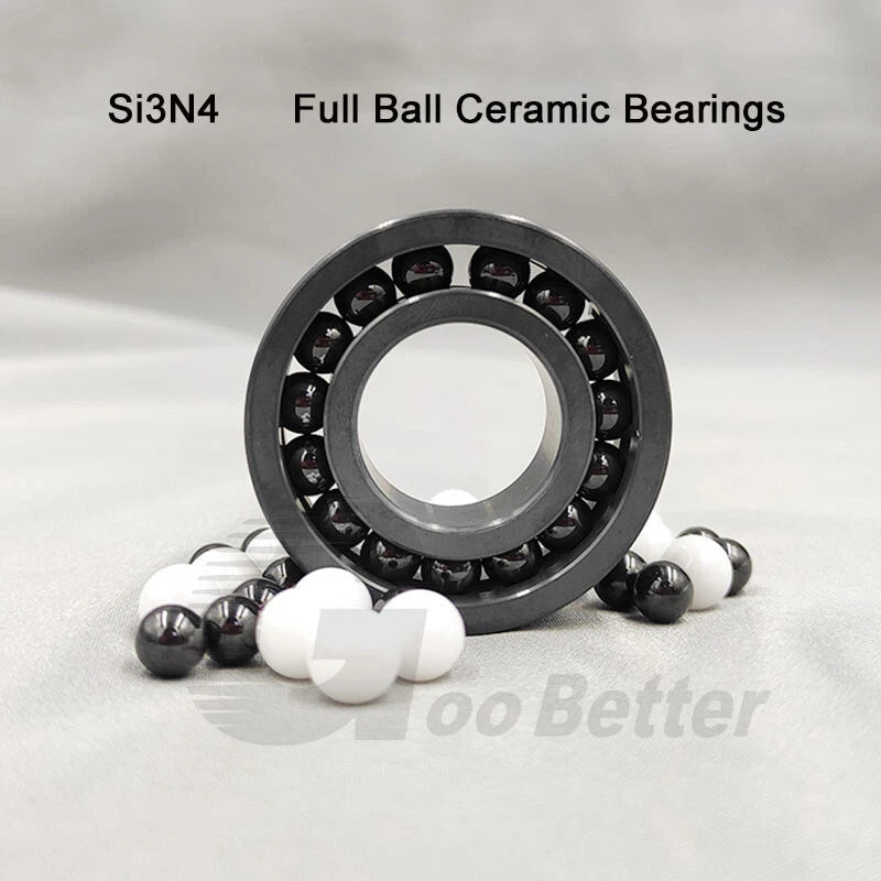 Si3N4 Silicon Nitride Roller Bearing Full Ball Ceramic Bearings Bore 6mm-50mm