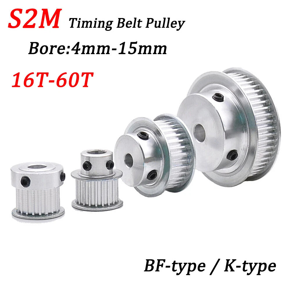 S2M Timing Belt Pulley With Step 16T-60T Bore 4-15mm For 6/10mm Wide Timing Belt