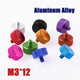 M3×12mm Aluminum Alloy Knurled Thumb Screws – Hand-Tighten Knob Bolts
