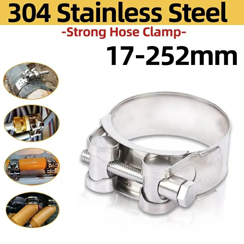 304 Stainless steel strengthens the clamp hose clamp Circular air water pipe Fuel hose clips of water pipe fasteners clamps