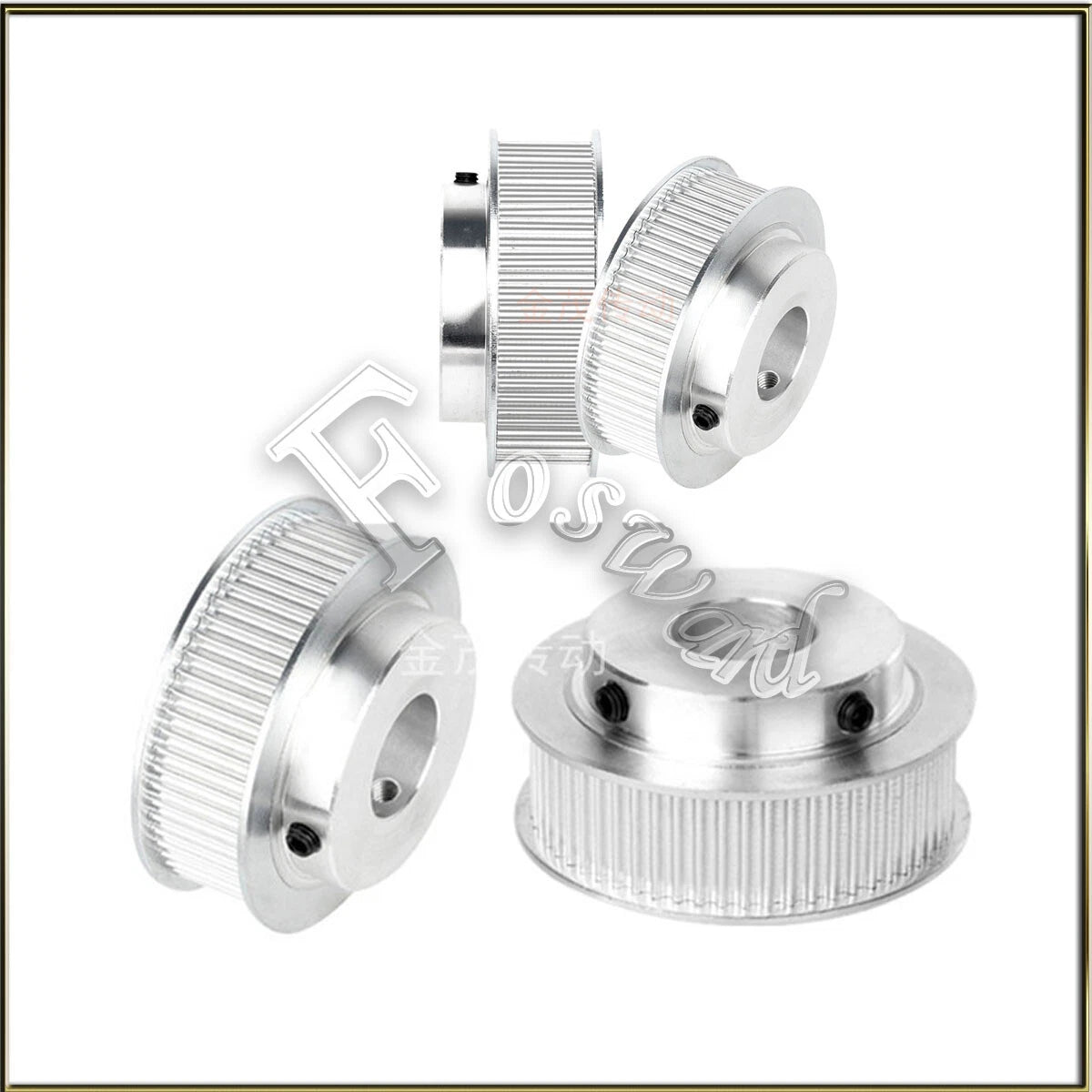 HTD 3M Timing Belt Pulley w/ Step Bore 4 ~ 25mm 20-120T For 15mm Wide Aluminum