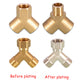 Brass BSP Tee Fittings — Y-Tee & Straight Tee Water Diverter Valves, 1/4" to 1/2"