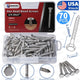 70PCS Hex Head 1/4-20x2" Lag Bolts Stainless Steel Wood Screws Hex Head Screws