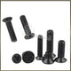 Black M1.4–M3 Phillips Flat Head Machine Screws – Carbon Steel Grade 8, Fully Threaded
