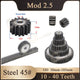 Mod 2.5 Steel Spur Gear Pinion Gear 10-40 Teeth 30-105mm OD Motor Flat Gears