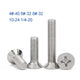 A2 Stainless Steel Phillips Flat Head Machine Screws | UNC #4-40 to 1/4-20