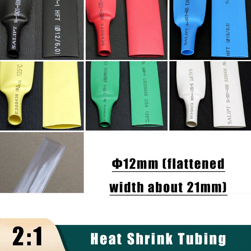 12mm Heat Shrink Tubing 2:1 – Electrical Wire Sleeve & Cable Wrap
