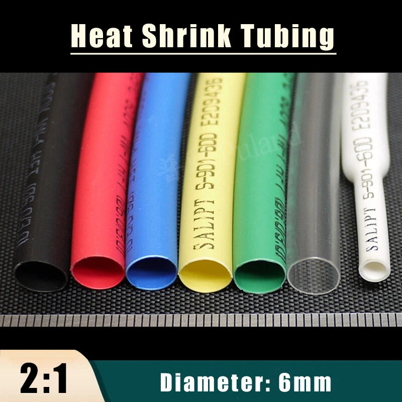 6mm Heat Shrink Tubing 2:1 – Electrical Wire Sleeve & Cable Wrap