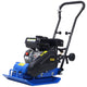 212cc 7.0HP Gas Plate Compactor, 20x14" 5600VPM 2700 lb Force, EPA Compliant with Folding Transport Wheels