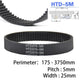 HTD-5M Rubber Timing Belt Pitch 5mm Transmission Belts 175 - 3750mm Wide 25mm