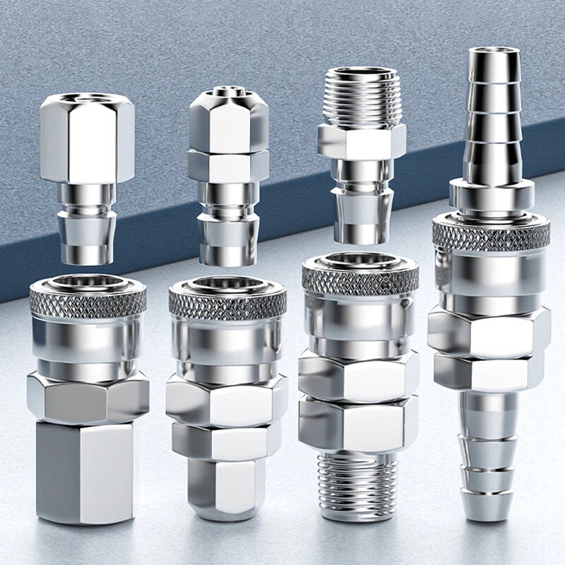 Iron Chrome Plated C-Type Quick Connector Quick Disconnect Air Hose Fitting