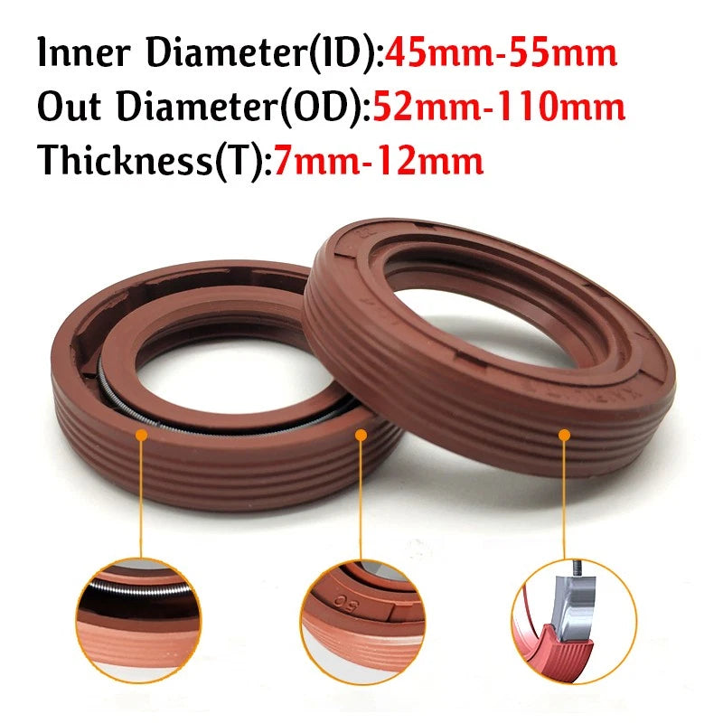 Metric TC Oil Seal (TG4-TC-FB) – Dual-Lip Rotary Shaft Seal | ID 45–55mm