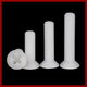 White Plastic Phillips Flat Head Machine Screws — M2.5 to M8, Multiple Lengths