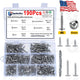 #8 Stainless Steel Wafer Head Sheet Metal Screws Assortment Kit (190pcs)