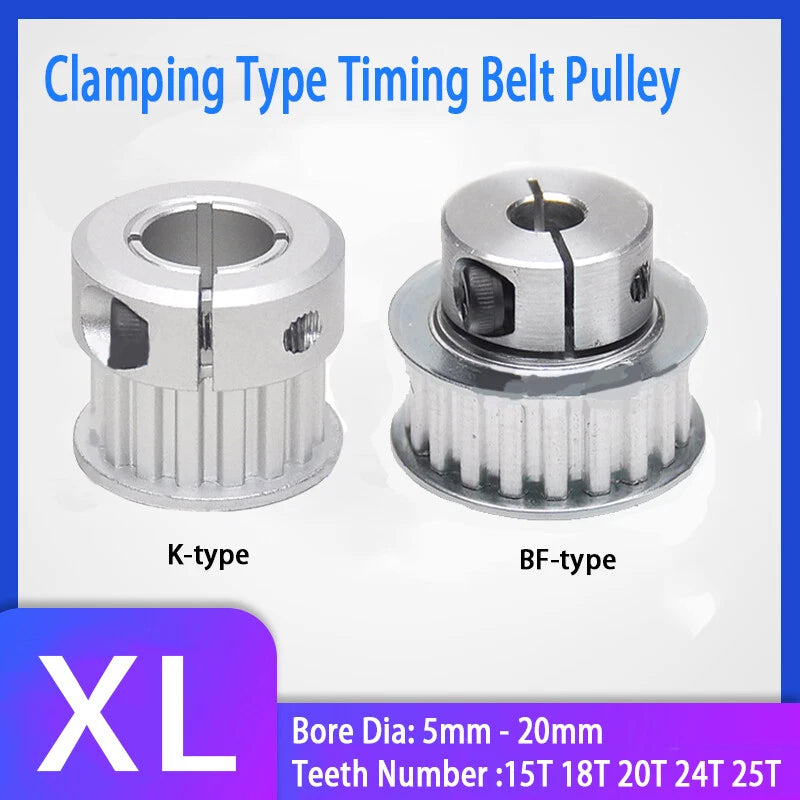 Timing Belt Pulley Bore 5 - 20mm Clamping Type 15 - 25 Teeth XL Timing Belt BF/K