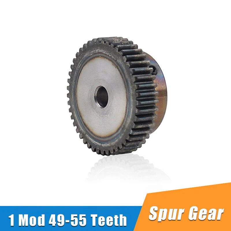 1 Mod 49-55 Teeth Spur Gear Transmission Gear With Step 45# Steel Motor Gears