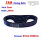 S3M Timing Belt 87–4500mm Closed Loop Rubber Drive Belt Pitch 3mm Width 20mm