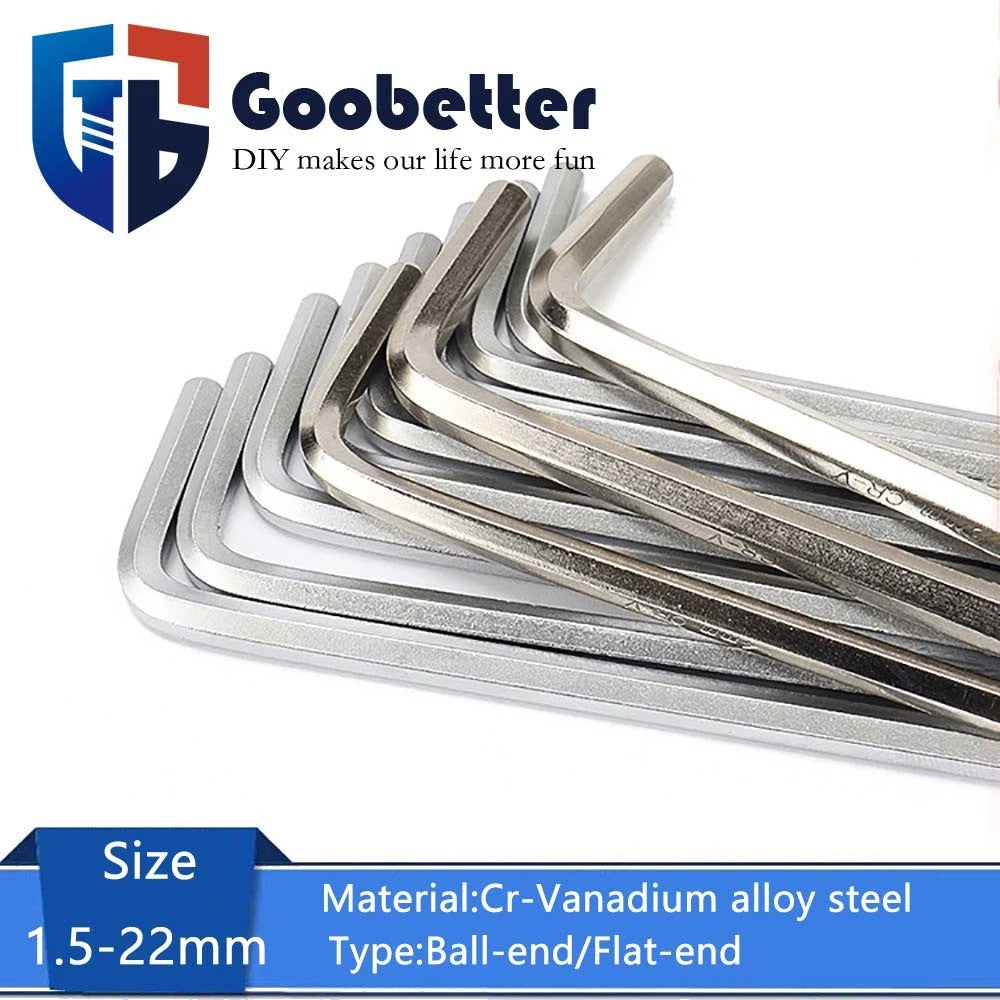 Hex Keys 1.5-2.2mm Allen Keys Ball/Flat End Hex Key Hex Wrenches Alloy Steel