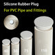 Silicone Rubber Round Plug Pipe Seal Hole Plug End Cap For PVC Pipe and Fittings