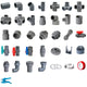 Grey PVC 40mm ID Pressure Pipe Fittings Metric Solvent Weld Various Parts