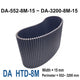 DA-HTD-8M Double-Sided Timing Belt | 15mm Wide | 552–3200mm Perimeter