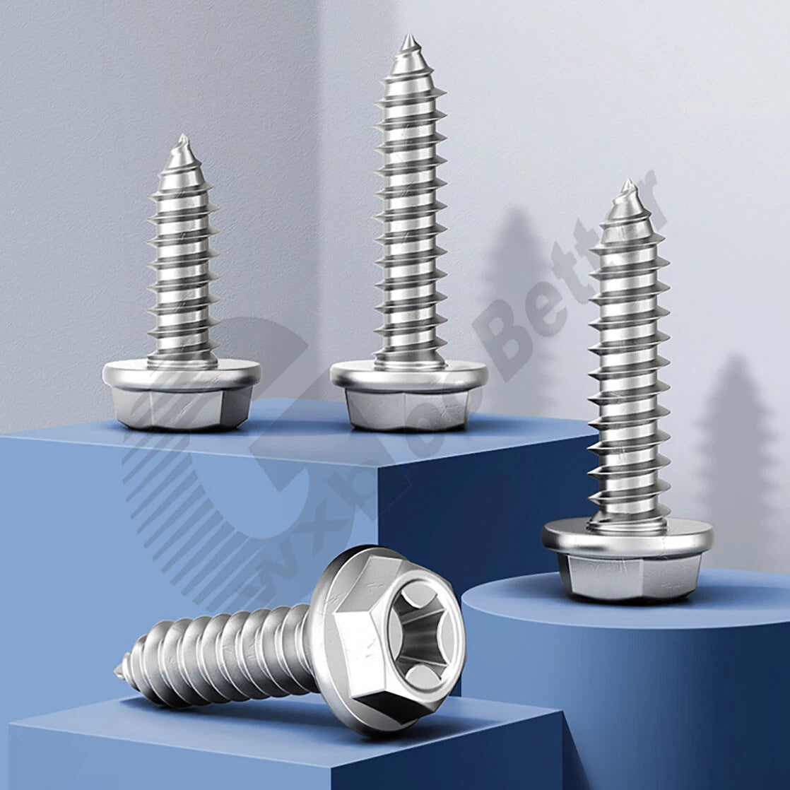 M3 M4 M5 M6 A2 Stainless Hex Flange Self Tapping Screws – Phillips Drive