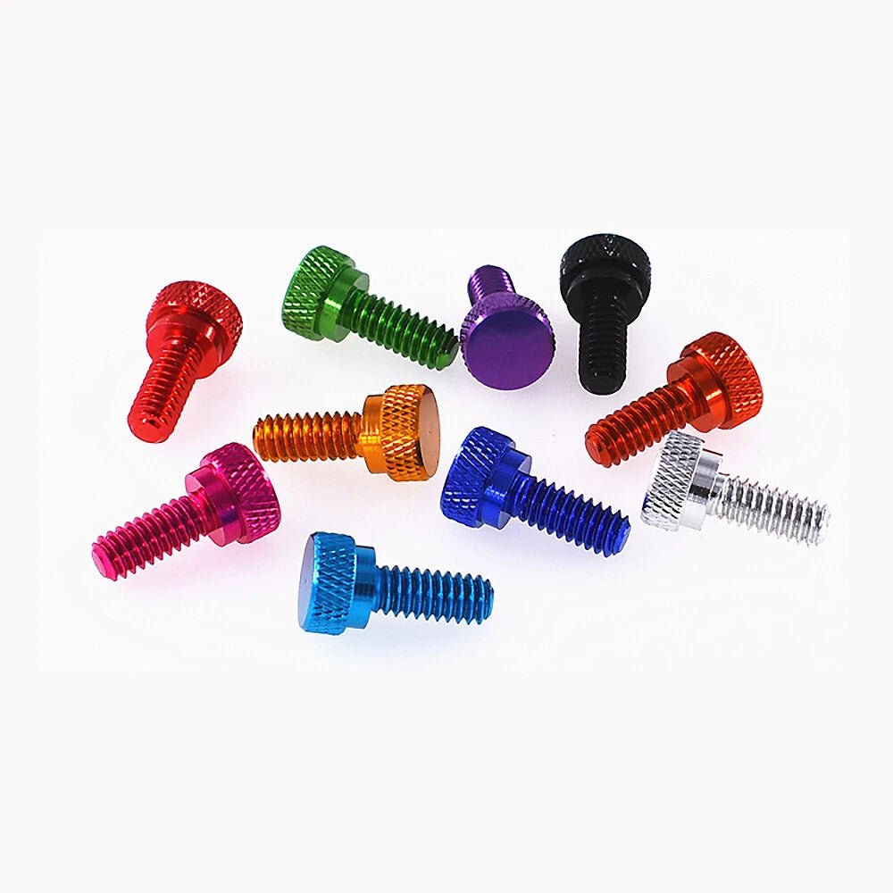 UNC 1/4 - 20 Aluminum Knurled Flat Thumb Screws 5/8" (16mm) – Low - Profile Hand Grip Bolts - HomeDIYer
