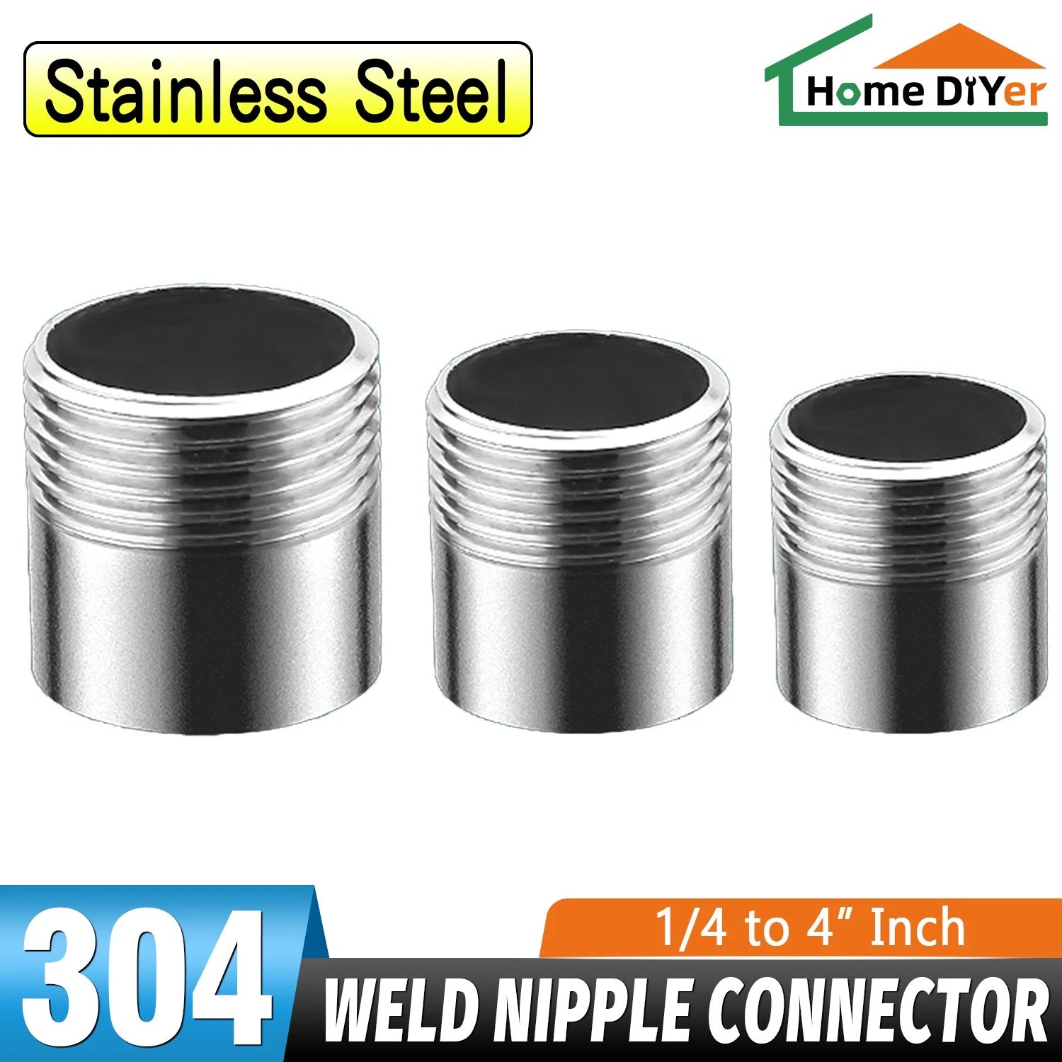 Stainless Steel Weld Nipple Male Thread Pipe Fitting 1/4"-4"