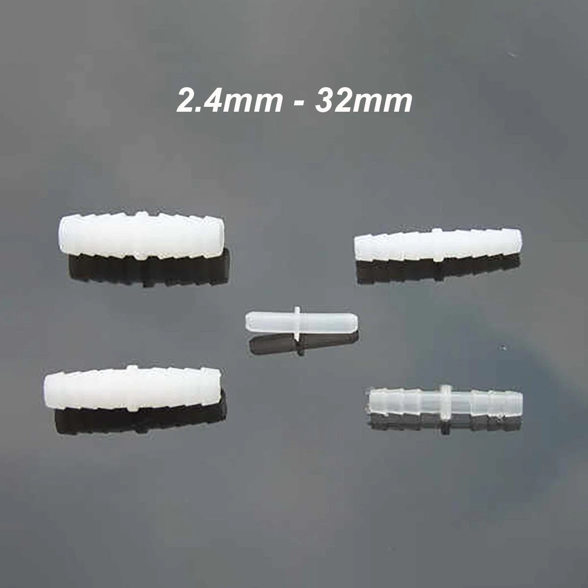 Straight 2-32mm Joiner Tubing Plastic Barbed Connector Pipe Hose Air Fuel Water