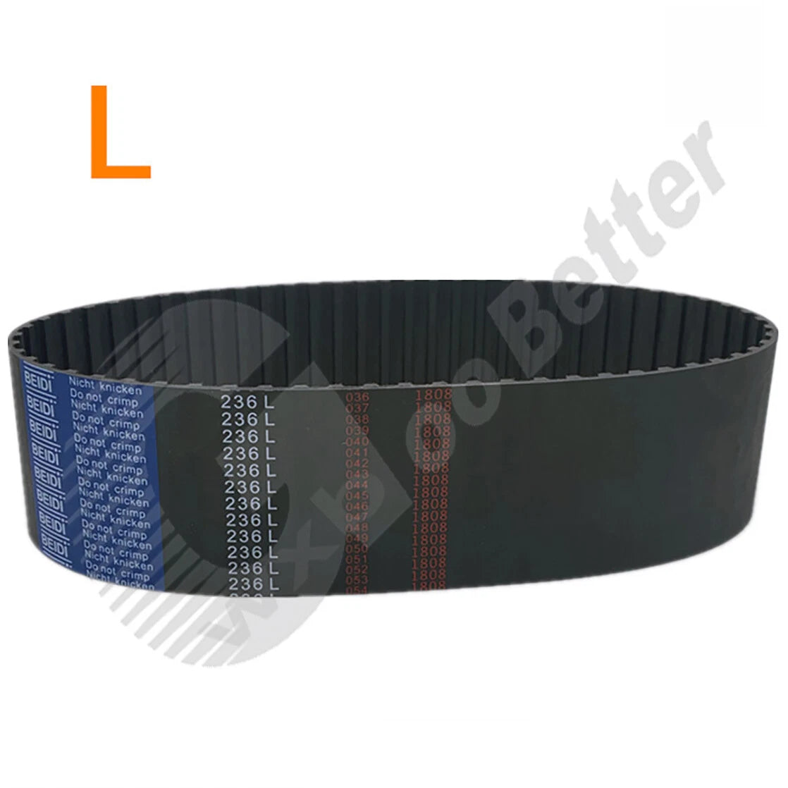 L Type Closed Loop Timing Belt 341L–360L | Width 1/2" to 1-1/2" | 3/8" Pitch Synchronous Drive Belt