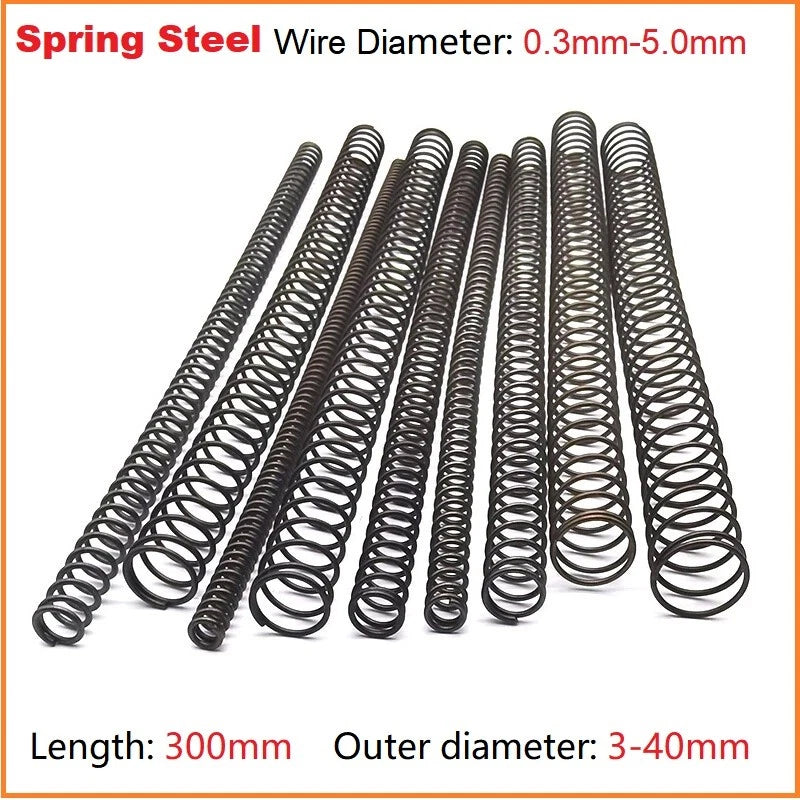 Length 300mm Compression Spring Pressure Springs Wire Dia 0.3mm-5.0mm OD 3-40mm