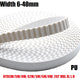 White PU Open-End Timing Belt — 2GT HTD S L H XL MXL | 3D Printer & CNC | 6–40mm Wide