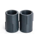 PVC Double Female Threaded Straight Coupling Adapter — Dark Gray, 20mm–63mm
