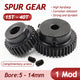 1 Mod Spur Gear 15T-40T  Pinion Gear with Step Motor Gear 45# Steel Bore 5-14mm