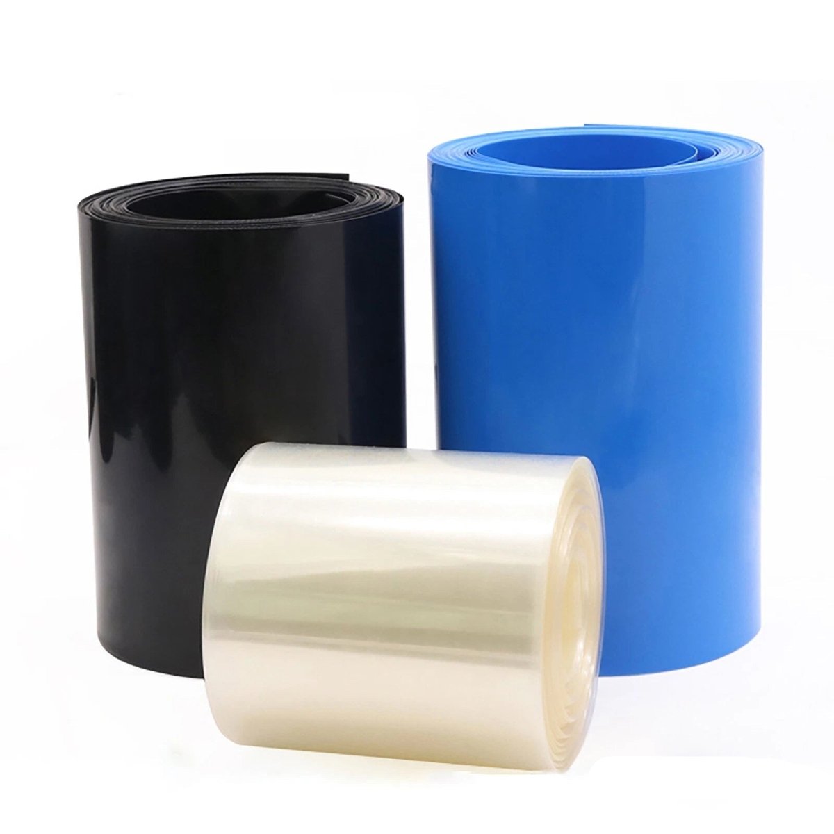 PVC Heat Shrink Tubing for RC Battery Packs — 9mm to 200mm Flat Width, Black Blue Clear - HomeDIYer