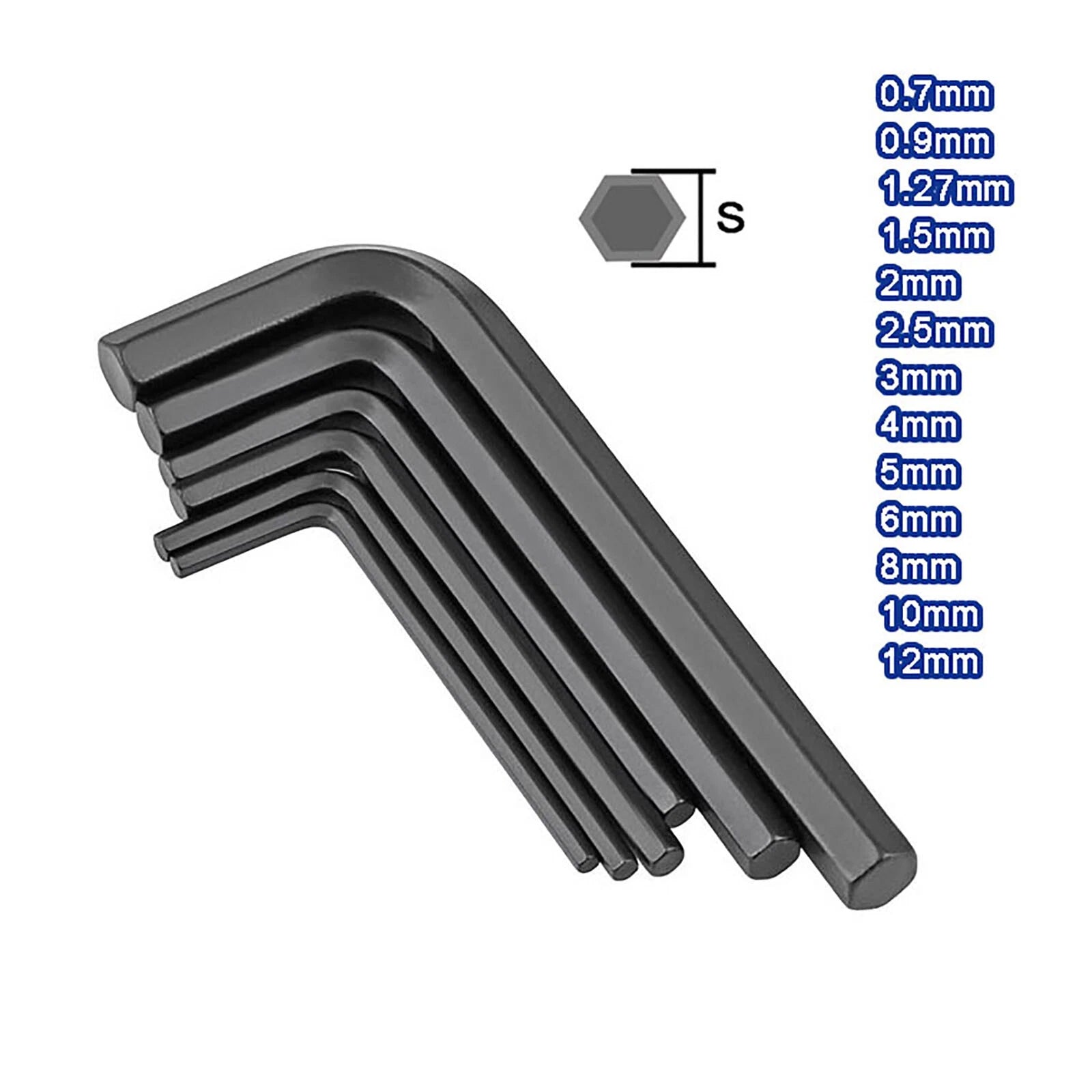 Metric Short Arm Allen Keys-Hex Wrench-Hexagon Key 0.7mm - 8mm All Sizes