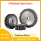 5 Modulus 12T-35T Spur Gears pitch 15.7mm 45# Steel Pinion Motor Gear Thick 50mm