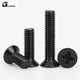 M1–M2.5 Black Phillips Countersunk Machine Screws – Micro Flat Head Bolts, Fully Threaded