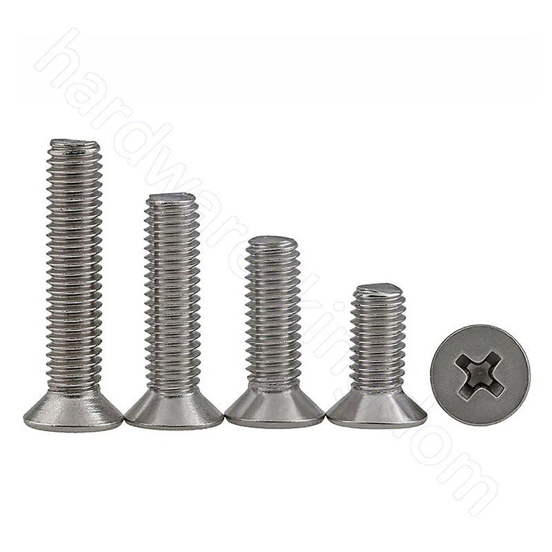M4 M5 M6 Countersunk Machine Screws – 316 Stainless Steel, Phillips Flat Head, Marine Grade