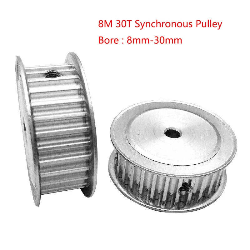 8M 30T Timing Belt Pulley Drive Pulley Bore 8mm-30mm Belt Synchronous Wheel