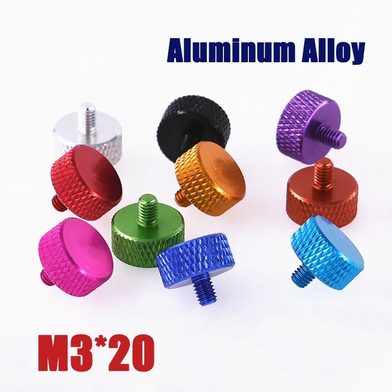 M3x25mm Aluminum Knurled Thumb Screws Anodized 10 Colors - HomeDIYer
