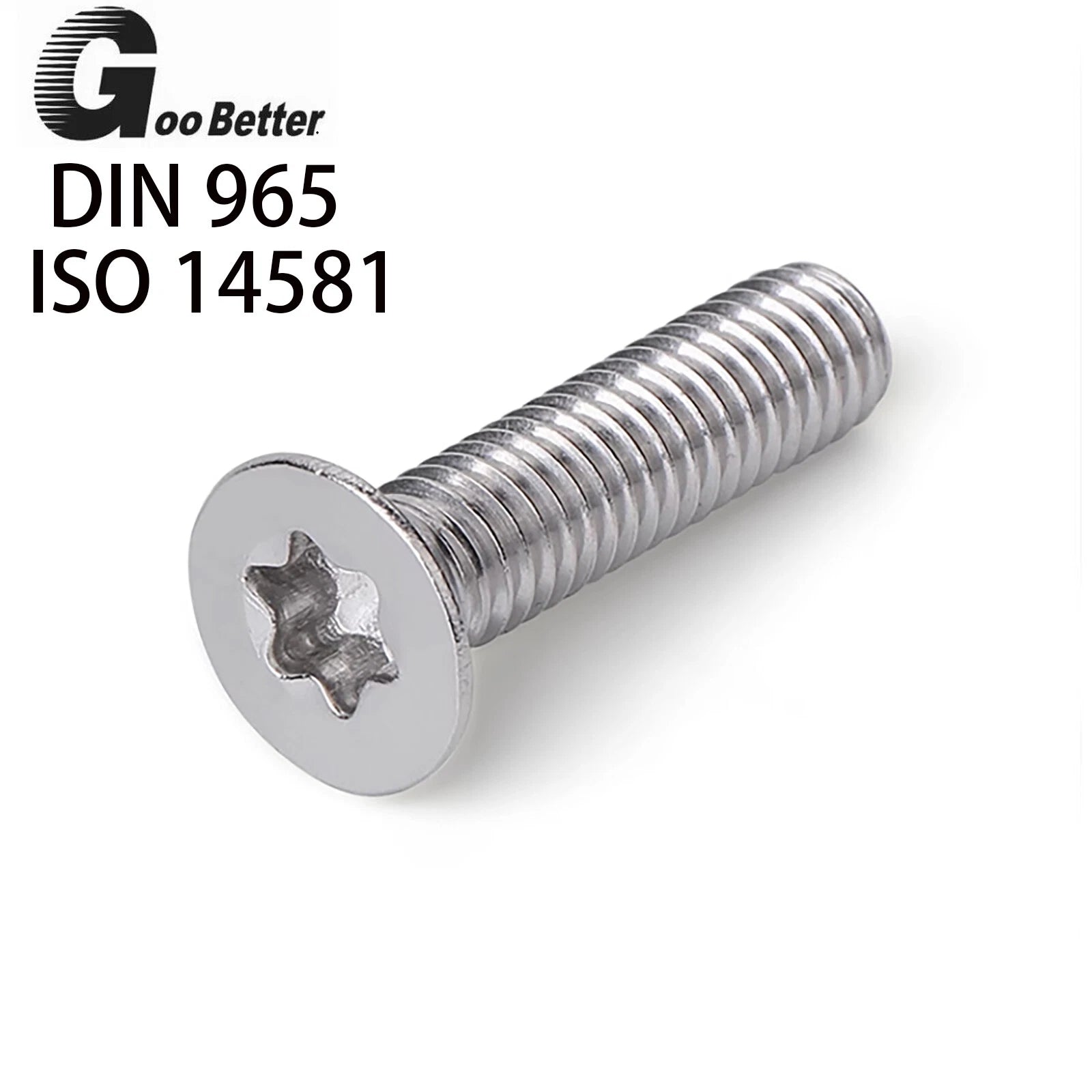M3–M8 Torx Countersunk Machine Screws – A2 Stainless Steel, Six‑Lobe Drive, DIN 965 (4–60mm Lengths)