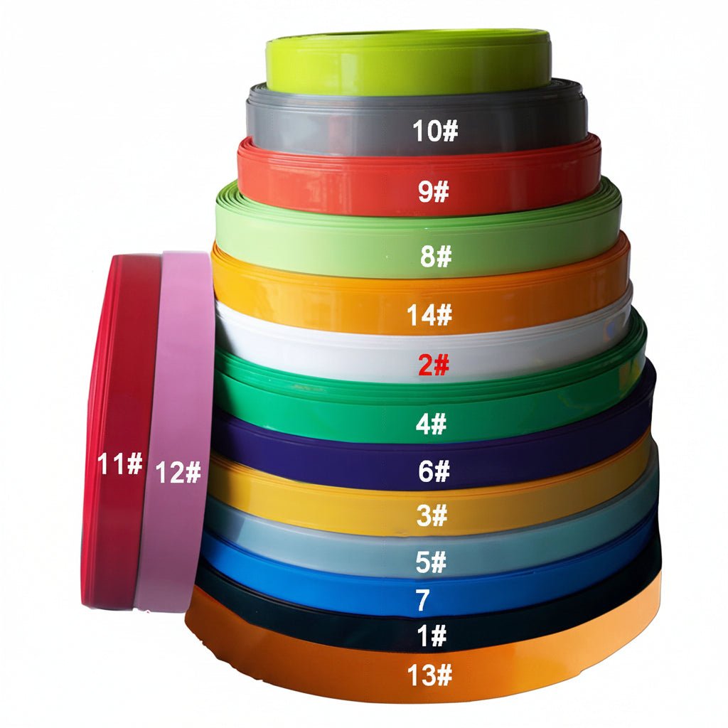 PVC Heat Shrink Tubing for AA Battery — 23mm Flat Width, 14 Colors, Custom Length - HomeDIYer