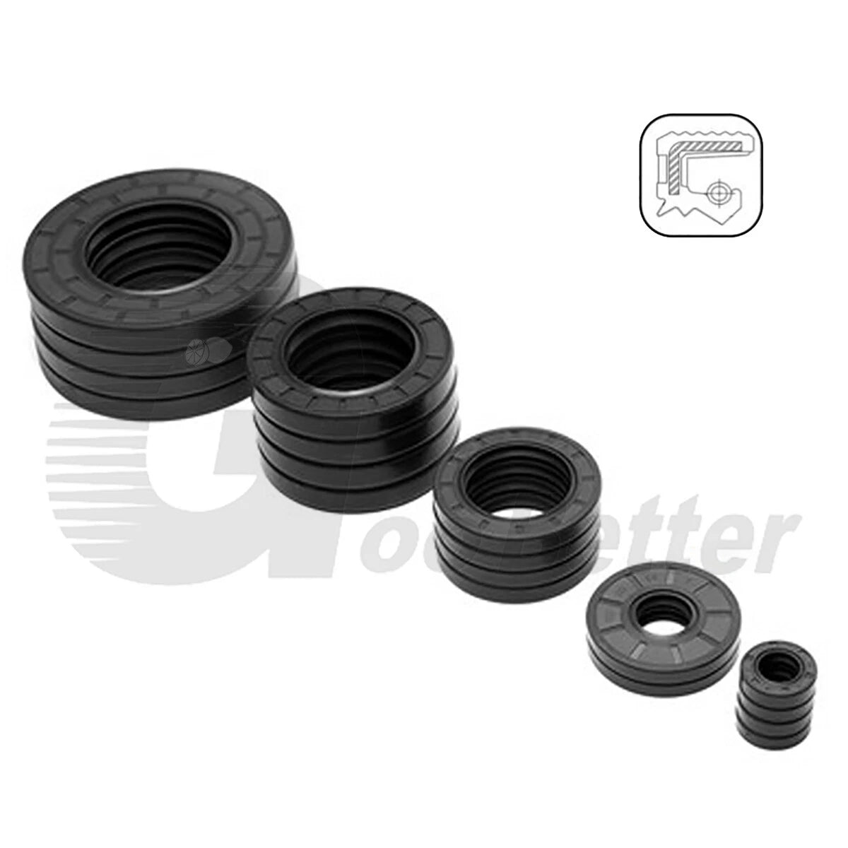 TC Skeleton Oil Seal Rings Rotary Shaft Seals NBR Double Lip ID 4 5 6 7 8 9 10mm