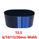 T2.5 Closed Loop Timing Belt — 2.5mm Pitch, 6/10/15/20mm Width, 105–3650mm for CNC & Pulley Drives
